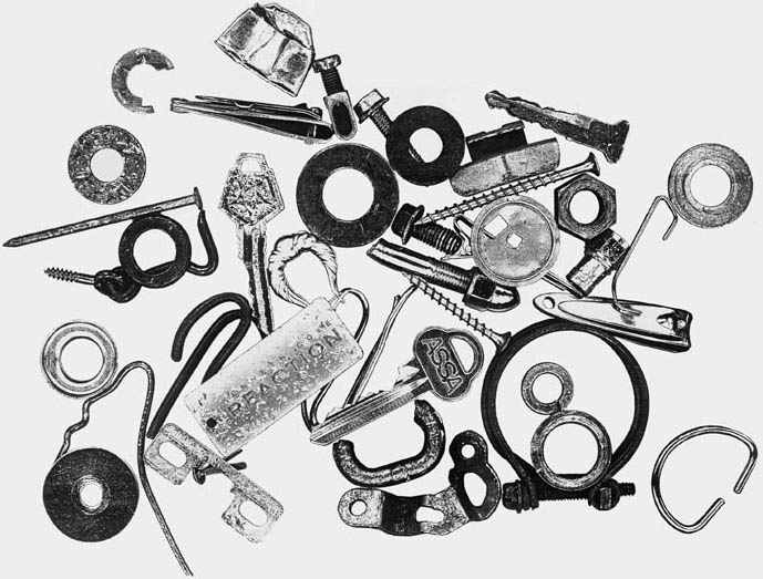 some of the objects used in the performance