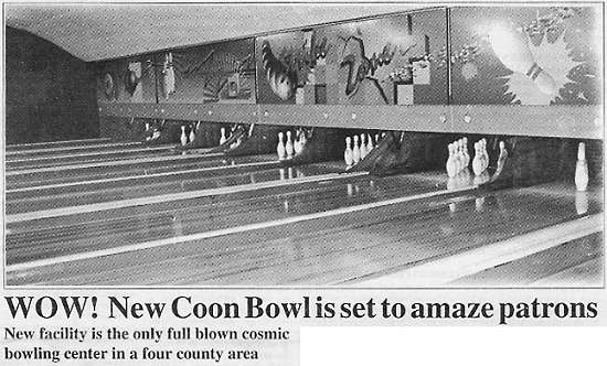 Photo showing new bowling lanes
